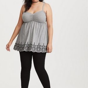 TORRID Grey Sweetheart Babydoll Cami
